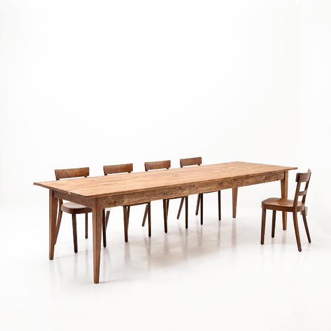 Antiker Biedermeier-Tisch, Tannenholz, frühes 19. Jahrhundert, restauriert