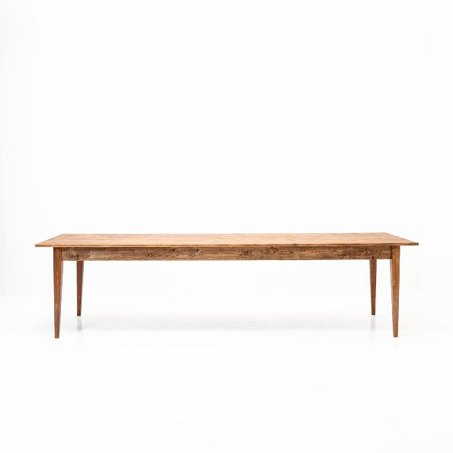 Antiker Biedermeier-Tisch, Tannenholz, frühes 19. Jahrhundert, restauriert