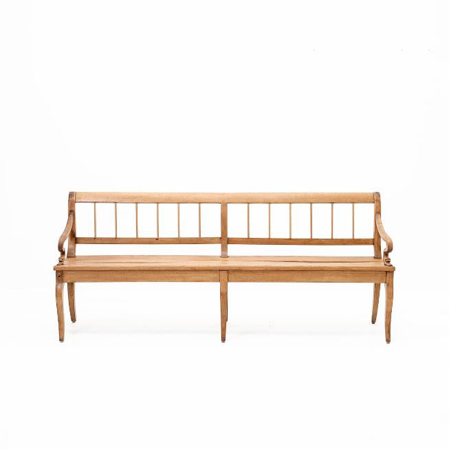 Art Nouveau Holzbank Eiche, vintage