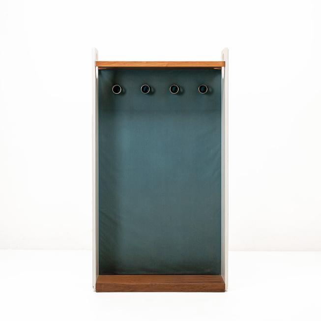 Garderobe, Nussbaum und Petrolblau, 1960er