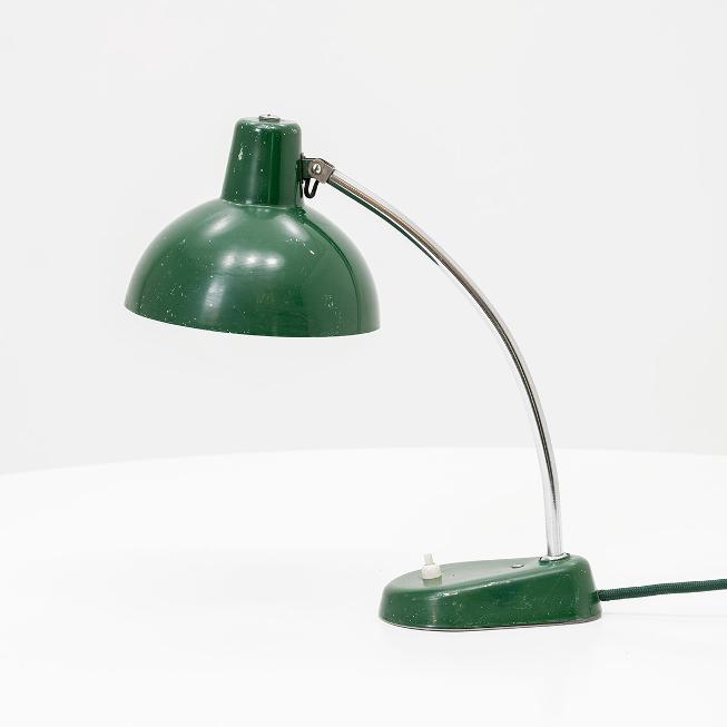 Grüne Mid-Century Schreibtischleuchte, Italien 1950er-Jahre