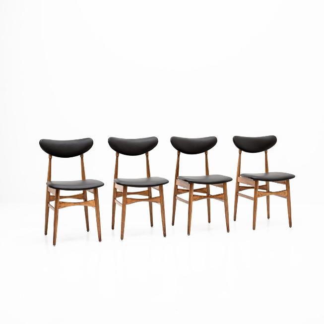 Italienische Mid-century Stühle, 4er Set