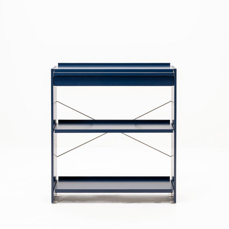 Konsole mit Schublade von Lehni | Ausstellungsmodell blau