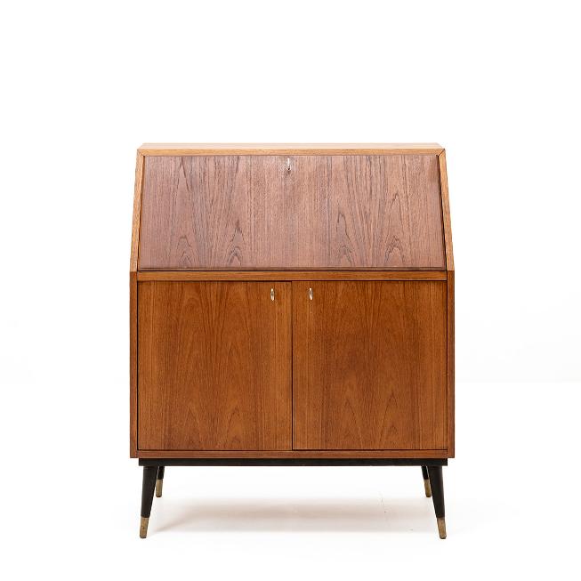 Mid Century Teak Sekretär, 1950er Jahre