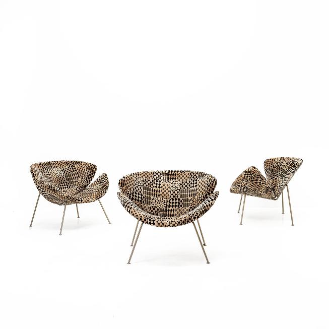 Pierre Paulin, Orange Slice Sessel, vintage