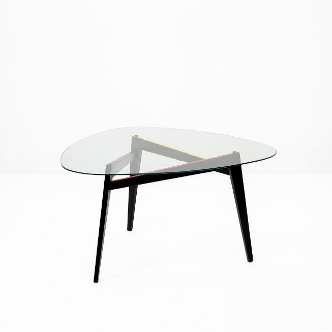 Postmoderner Glas-Loungetisch, 1980er-Jahre