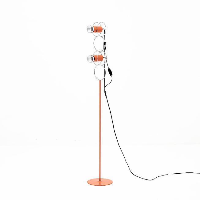 Stehleuchte Orange 60er Jahre Mid-Century