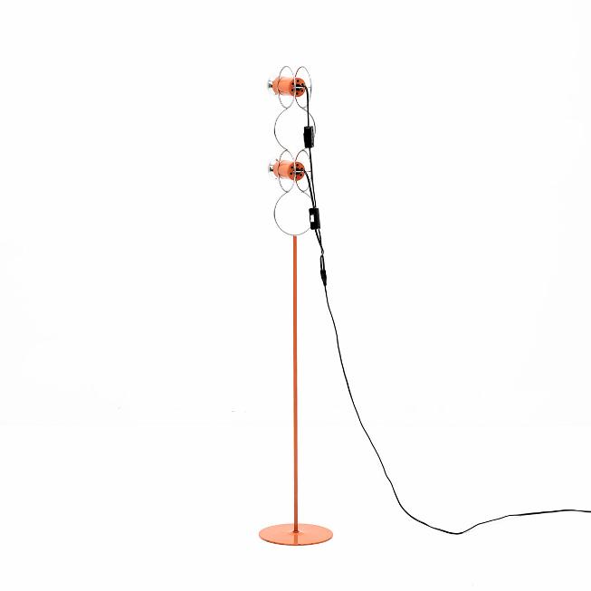 Stehleuchte Orange 60er Jahre Mid-Century