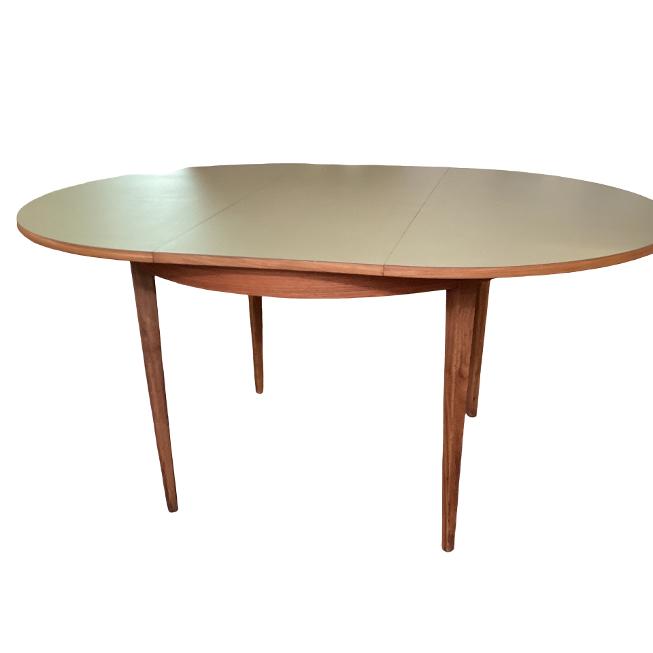 Teak Auszugtisch mit Linoleum-Tischplatte, Vintage 1960er-Jahre
