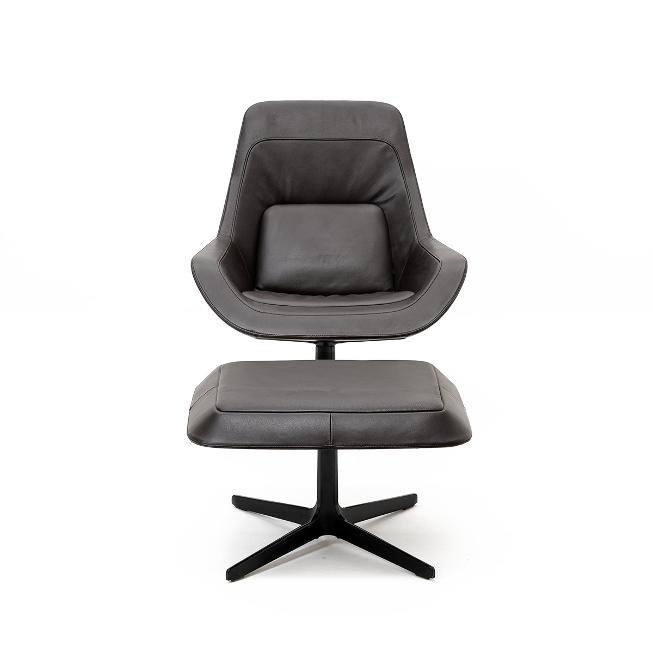 Vintage de Sede Sessel mit Hocker, Modell DS-144