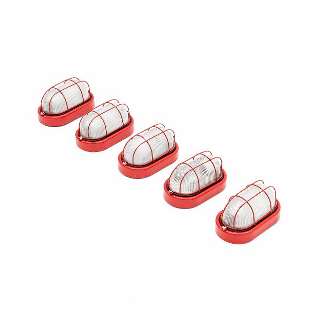 Wandleuchten, Deckenleuchten in rot, vintage