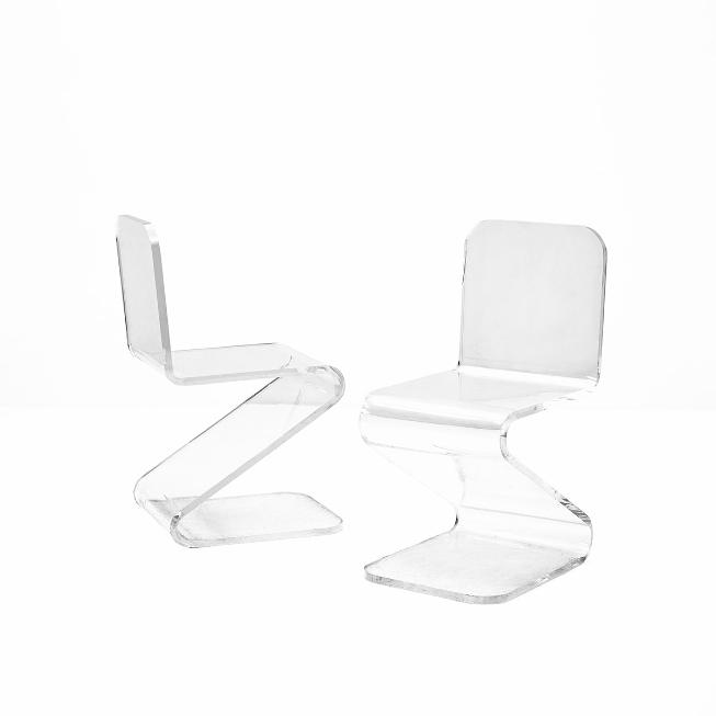Z-Stühle Acrylglas, 1970er Jahre